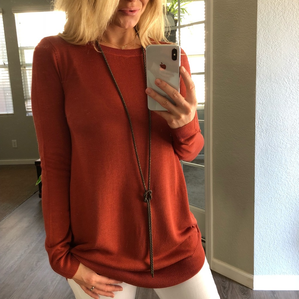 Cupio Burnt Orange Long Sleeve Women's Top